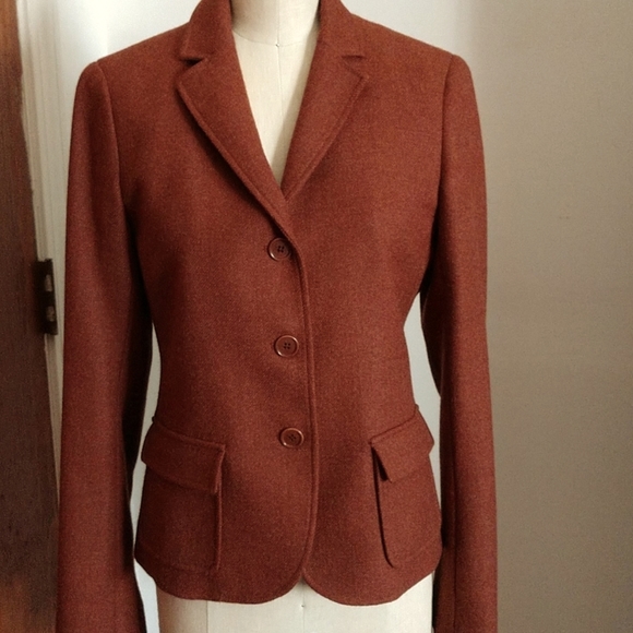 CHRISTMAS #5 THEORY Princess Seam USA made Wool Blazer NWOT COPY - Picture 1 of 7